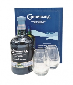 Whisky Connemara Distillers Edition Whiskey 0.7L + 2 Pahare